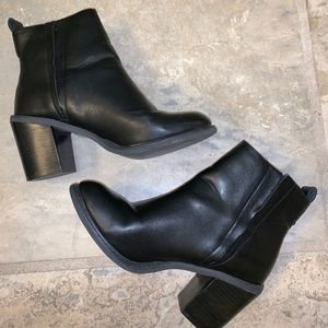 Black Wedge Booties